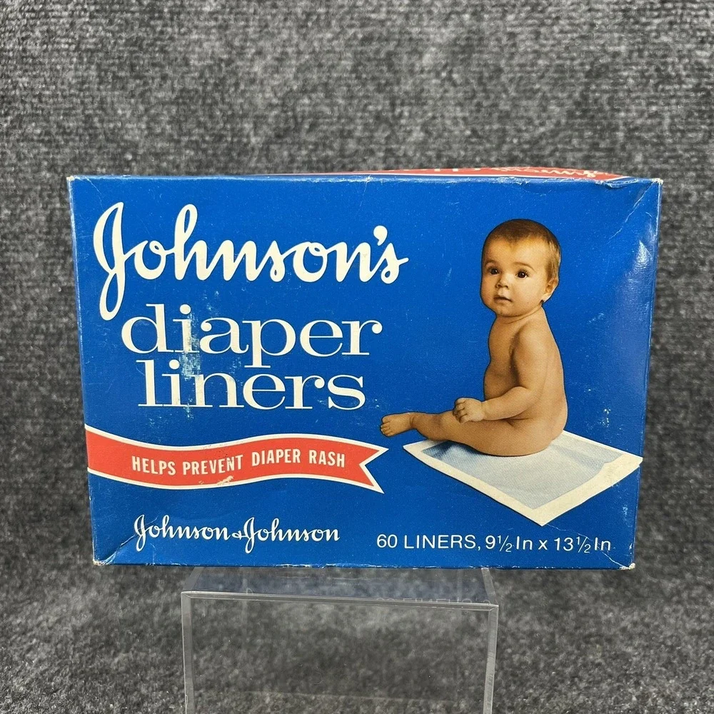Vintage Johnson & Johnson NIB Baby Diaper Liners For Cloth Diapers Movie TV Prop
